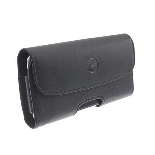 Black horizontal leather - leather, case